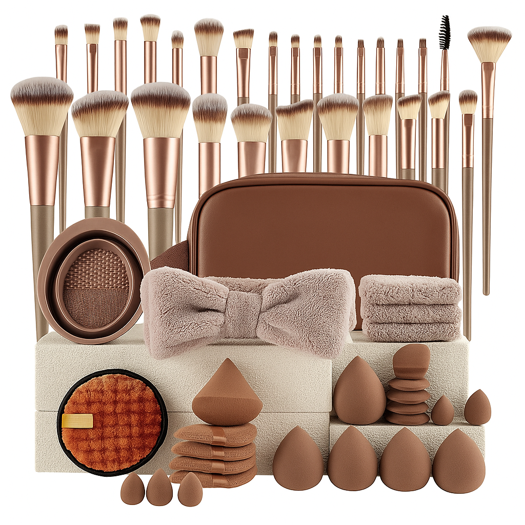 56-Piece Complete Makeup Brush & Sponge Set